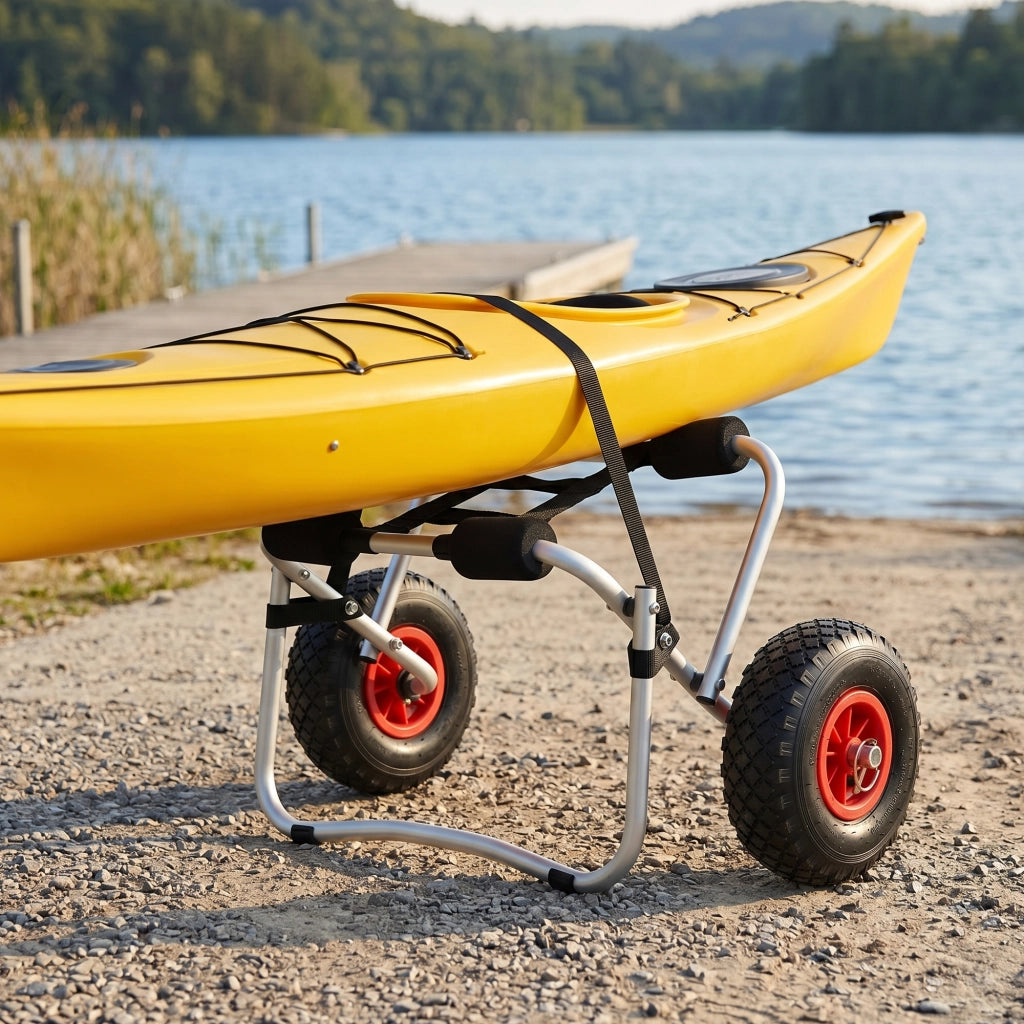 Carrello Pieghevole in Alluminio per Trasporto Kayak Canoa in.tec