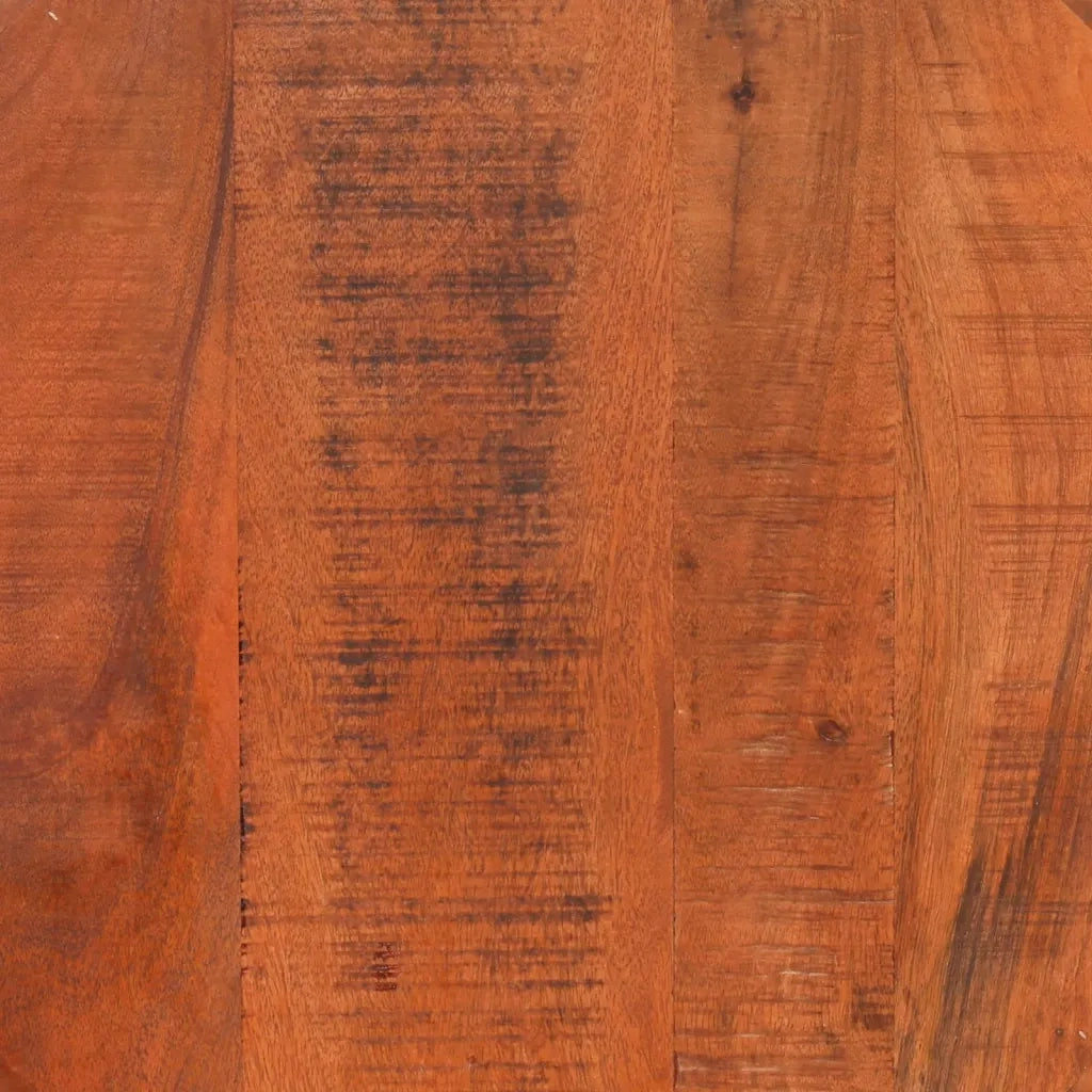 Tavolino da Salotto Ã˜52x30 cm Legno Grezzo Massello di Mango