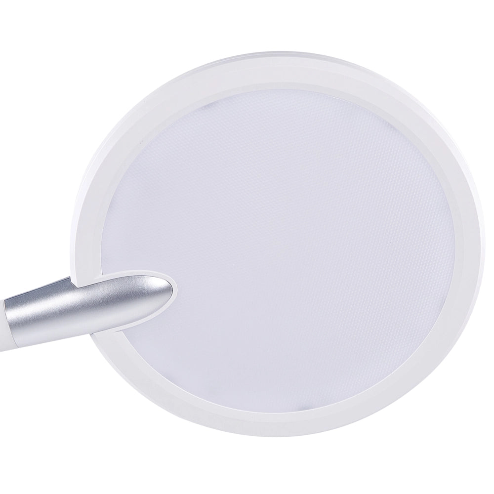 Lampada da terra LED materiale sintetico bianco 148 cm altezza regolabile ufficio camera da letto