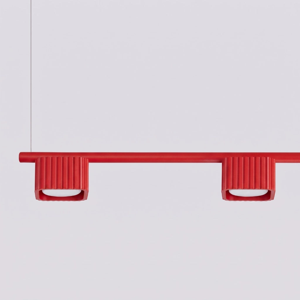 Lampadario RIFF 4 rosso Gx53