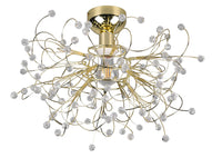 Plafoniera da Interno Attacco E27 in Metallo Ottone lucido