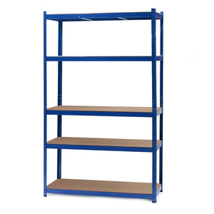 Scaffale per carichi pesanti blu 100x60x204cm Scaffale a incastro 5 ripiani 200kg/piano