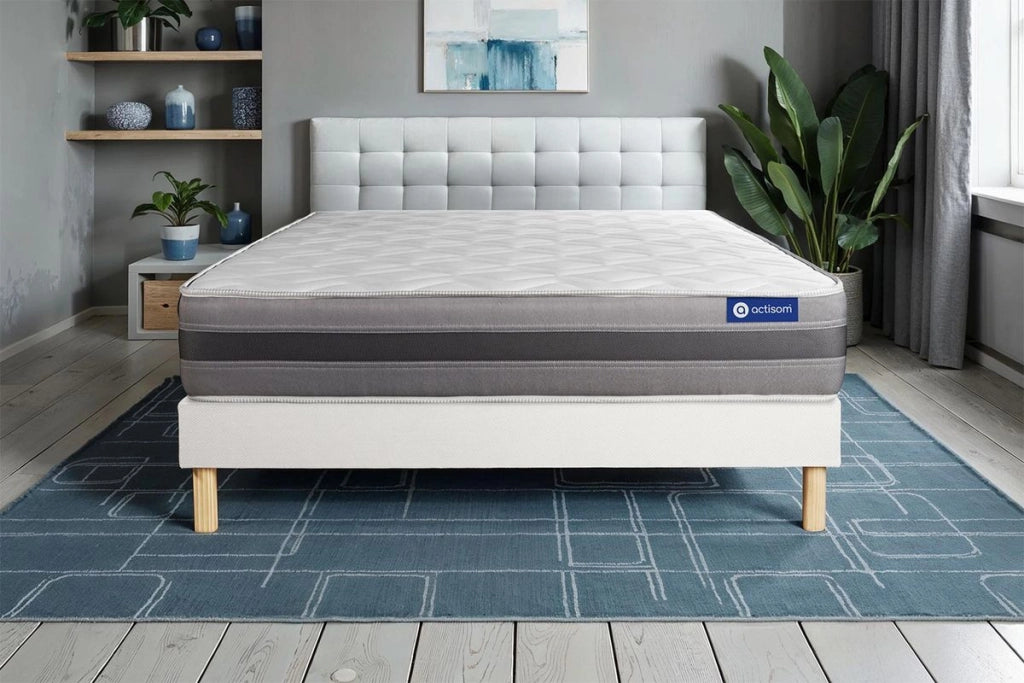 Kit rete e materasso Actiflex relax 130x210cm - Spessore : 24cm - Molle insacchettate e memory foam - Moderatamente rigido