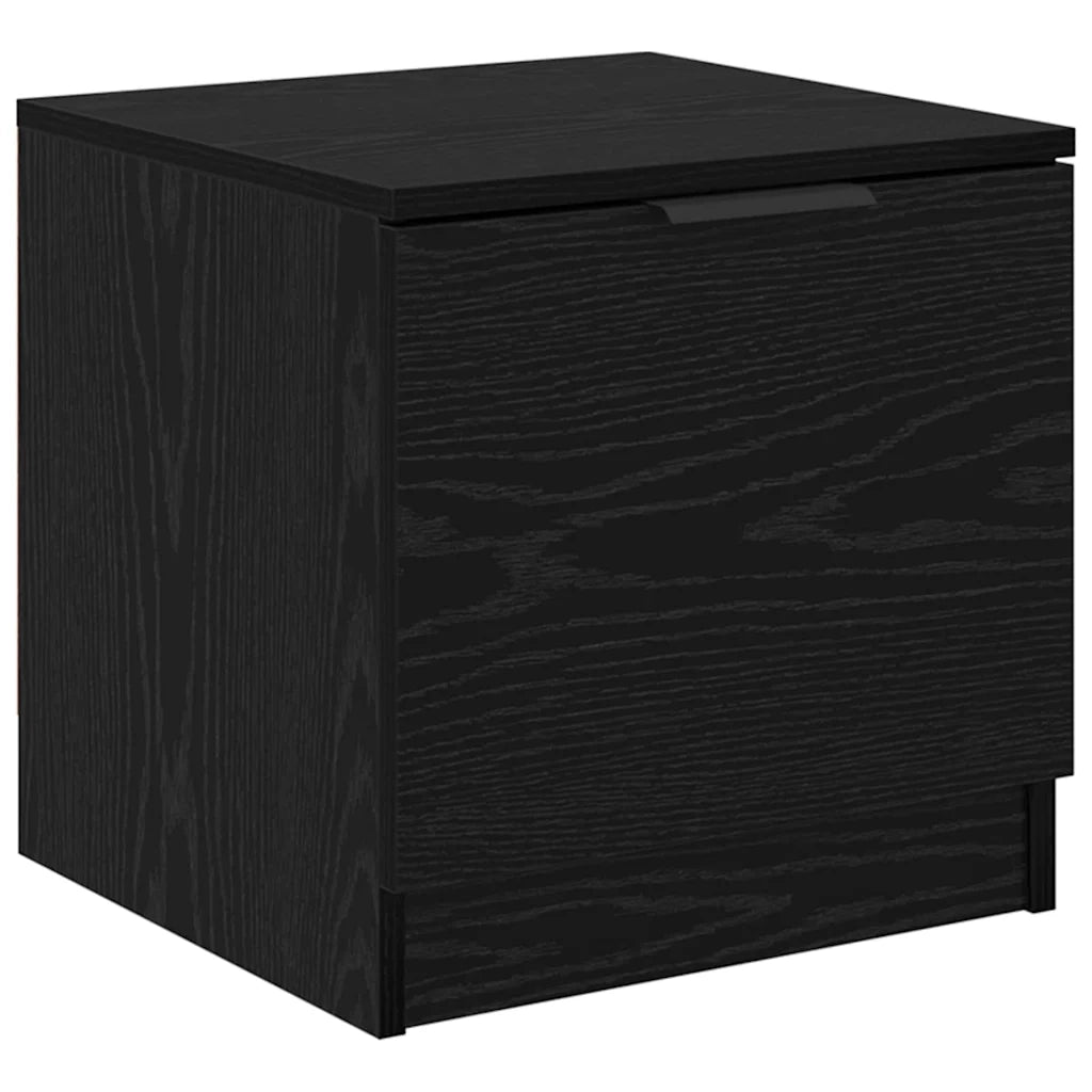 Armadietto per letto 2 pz Rovere Nero 40 x 39 x 40cm CFW1398031