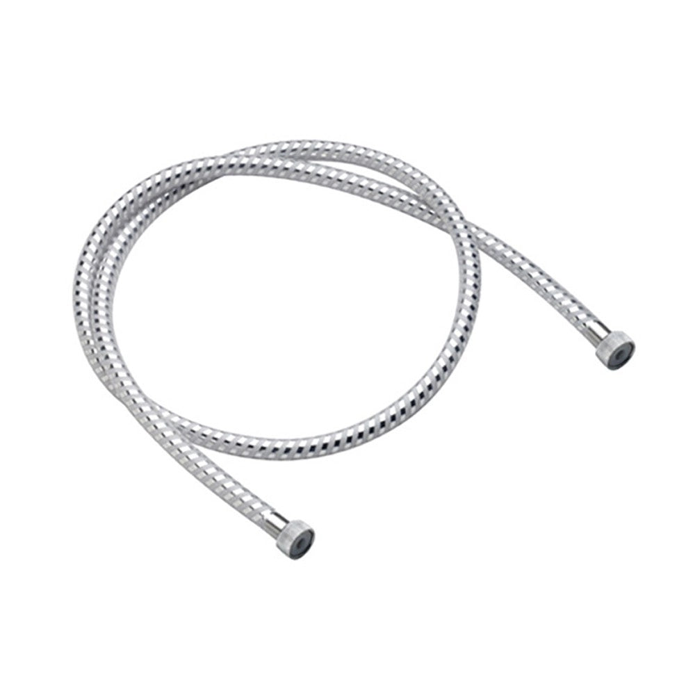 Flessibile biflex per doccia in pvc doppia ghiera cromo-bianco