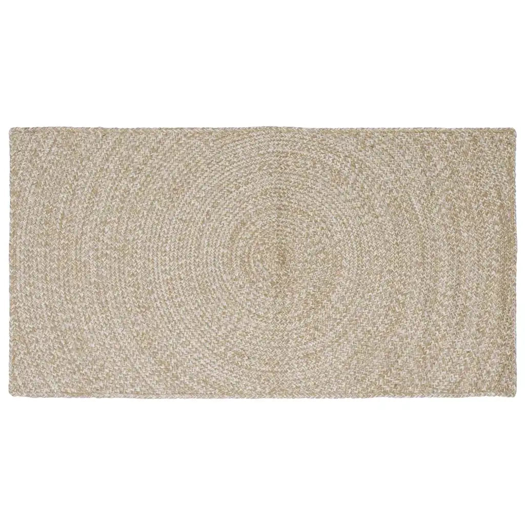Tappeti per area Naturale e Bianco 80 x 150 cm Juta