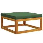 Poggiapiedi modulare con cuscini 100 % poliestere Solid-Acacia 42028321