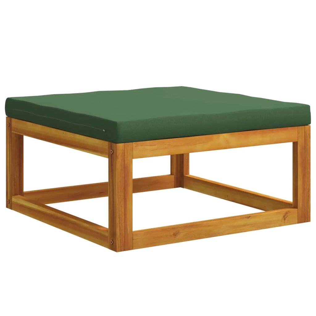 Poggiapiedi modulare con cuscini 100 % poliestere Solid-Acacia 42028321