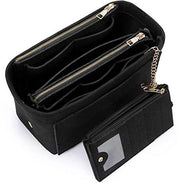 Organizzatore per accessori di vilt con tasca per carte di credito, organizzatore per borse con chiusura a rilascio rapido