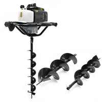 Mototrivella a benzina, motore a 2 tempi di 3 CV e punte elicoidali Ø100mm, 150mm e 200mm