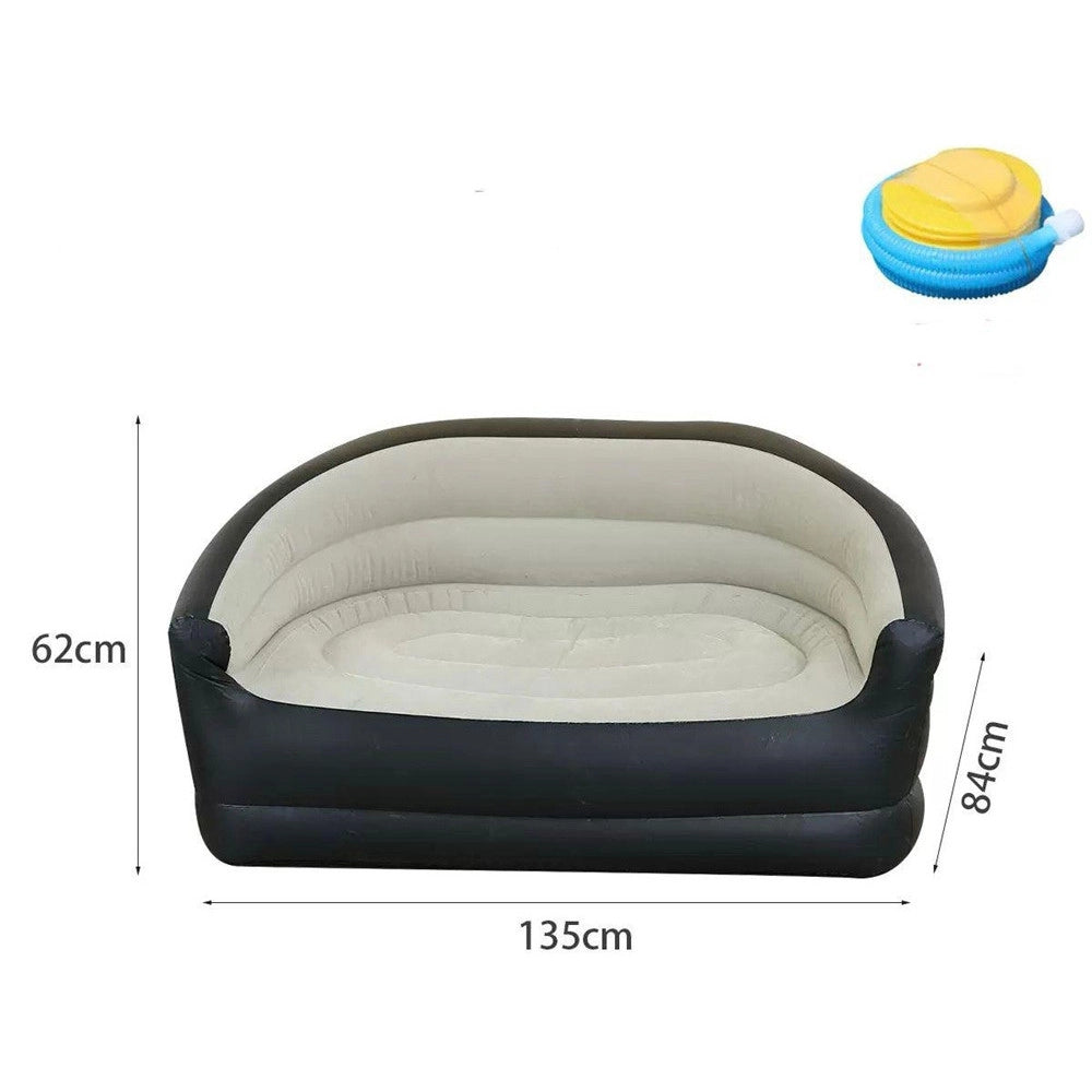 Trade Shop - Divano Gonfiabile A 2 Posti Comfort Portatile Con Schienale Braccioli Per Interno Esterno -