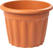 Pianta in terracotta rotonda da 40CM, resistente all'acqua e leggera, adatta per uso interno ed esterno