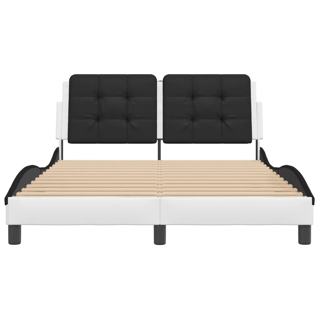 Giroletto con LED senza Materasso Zadar Bianco e Nero 140x190 cm