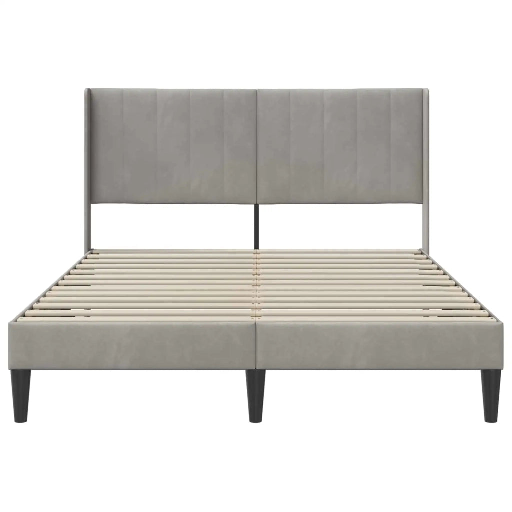 Struttura del letto Grigio Chiaro 160 x 200 cm Velluto 42027515
