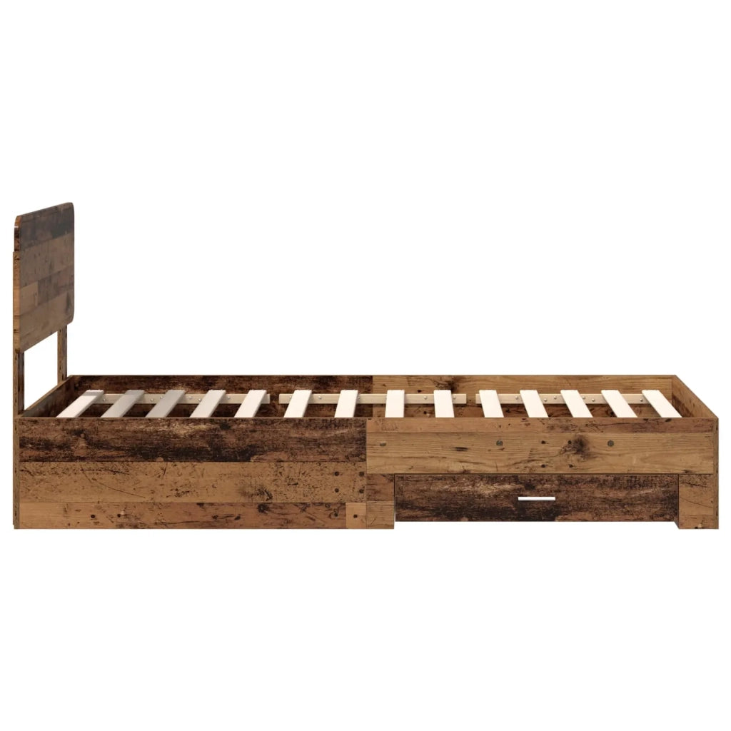 Struttura del letto Legno vecchio 90 x 190 cm Legno multistrato 3412434
