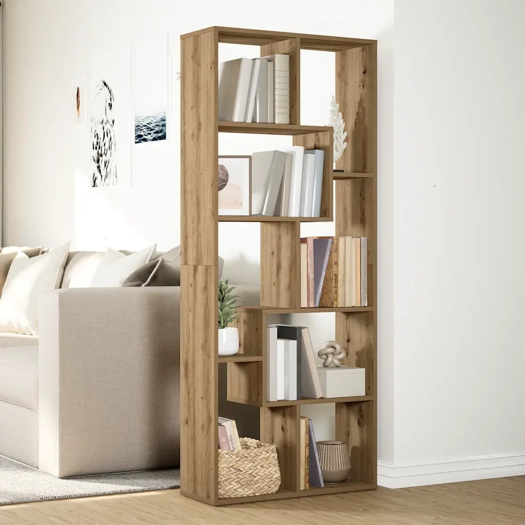 Libreria Divisorio Rovere Artigianale 67x25x161,5 cm Truciolato 858083