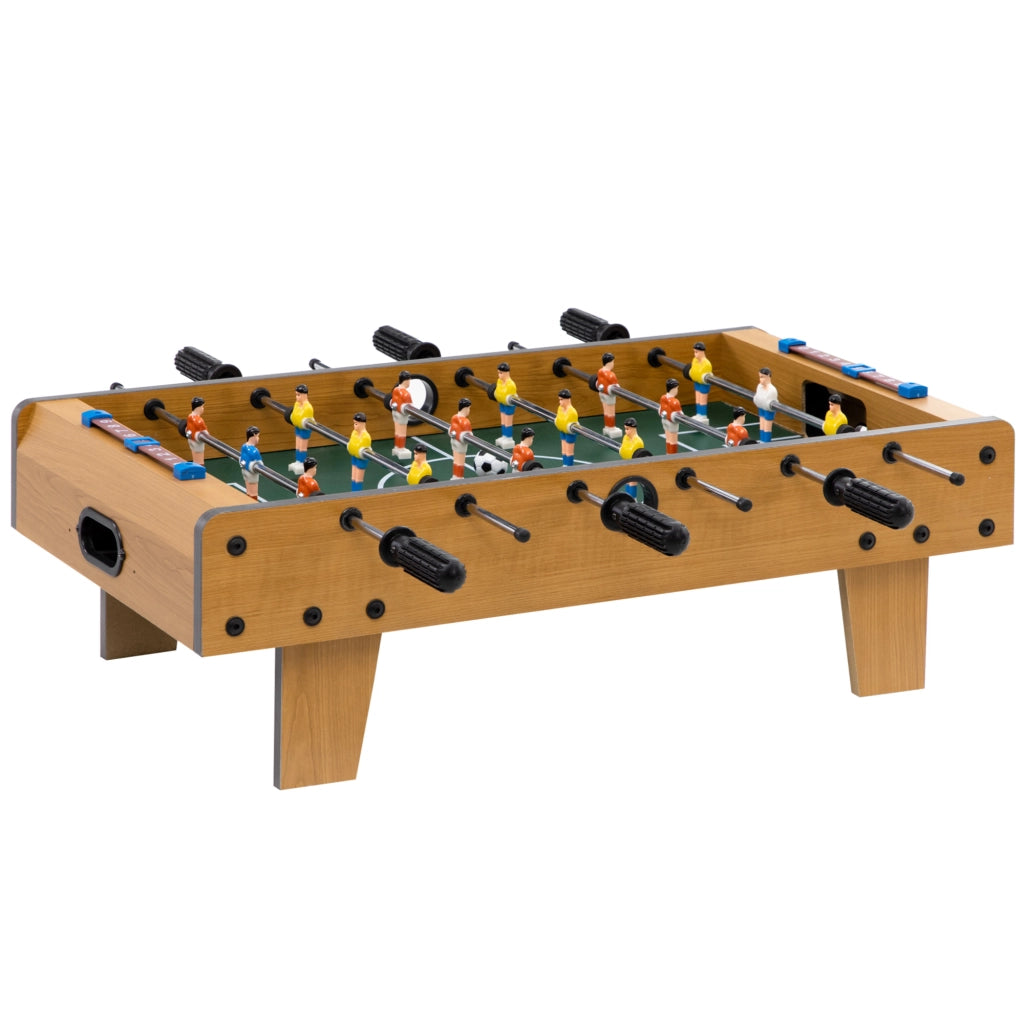 Tavolo da calcio balilla in legno ¨C zephmum ¨C 69x36,5x22 cm naturale