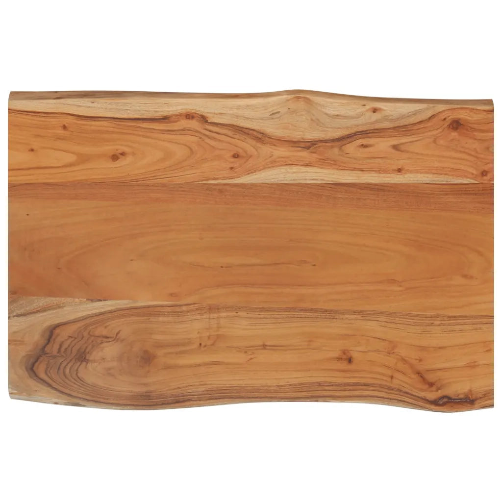 Piano Tavolo 60x40x2,5 cm Rettangolare Legno Acacia Bordi Vivi 370608