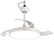 Melchioni Family Ventilatore Agitatore da soffitto con luce led 3 pale 6 velocità 3 colori bianco caldo freddo e naturale 65 W