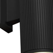 Applique Moderna Amburgo Alluminio Nero Vetro Trasparente 1 Luce E27
