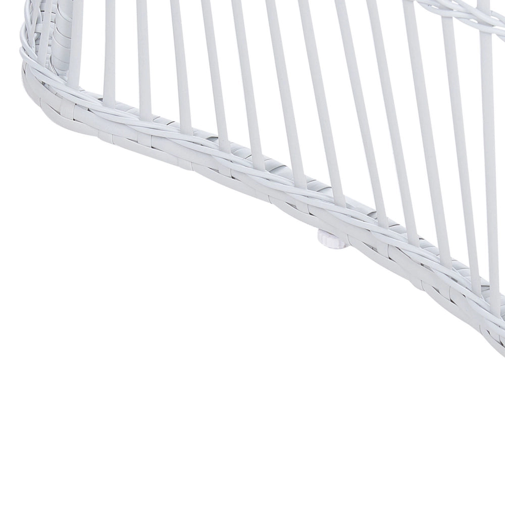 Set di bistrot tavolo e 2 sedie in rattan e vetro temperato bianco sporco balcone terrazzo giardino esterno