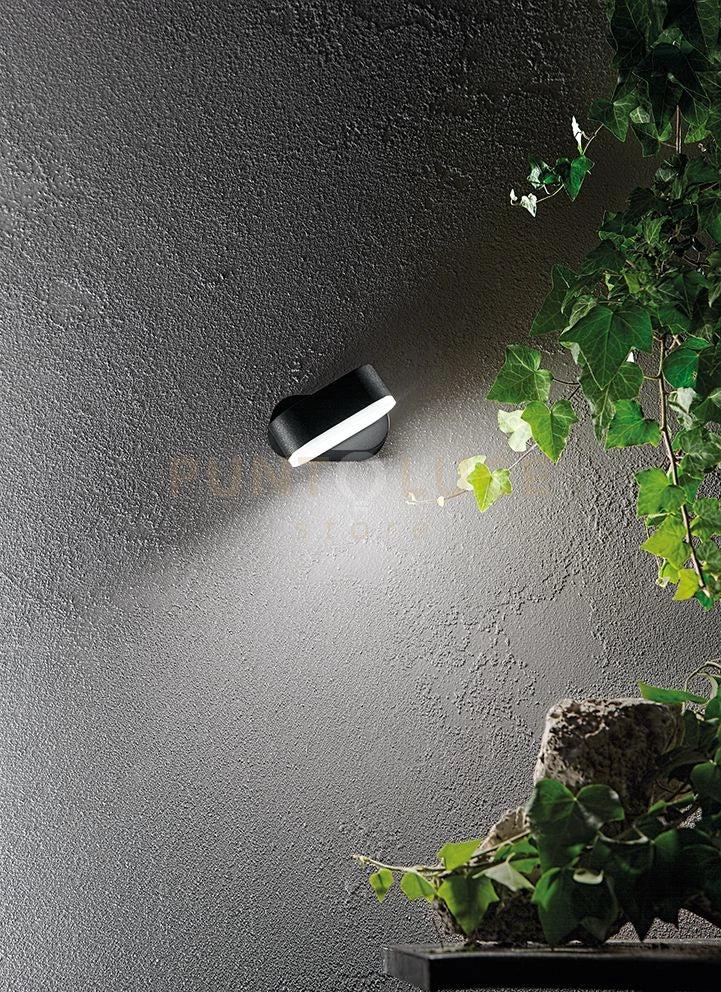 Applique candy LED 6W 440LM 3000K IP54 alluminio colore nero per esterni orientabile