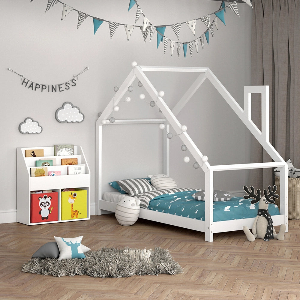 Vicco Libreria bambini Bianco 30.7 x 79 cm con 2 scatole pieghevoli opt.2