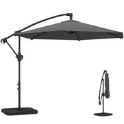 Ombrellone da Giardino ¨C zephmum ¨C Grigio Scuro ?300 cm