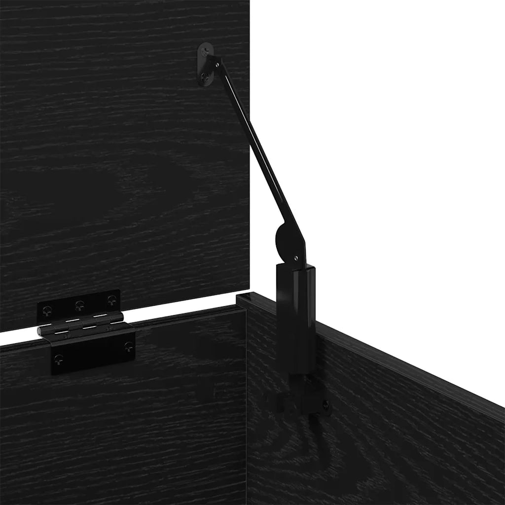 Scatola di Stoccaggio Rovere Nero 84 x 42 x 46 cm 862633