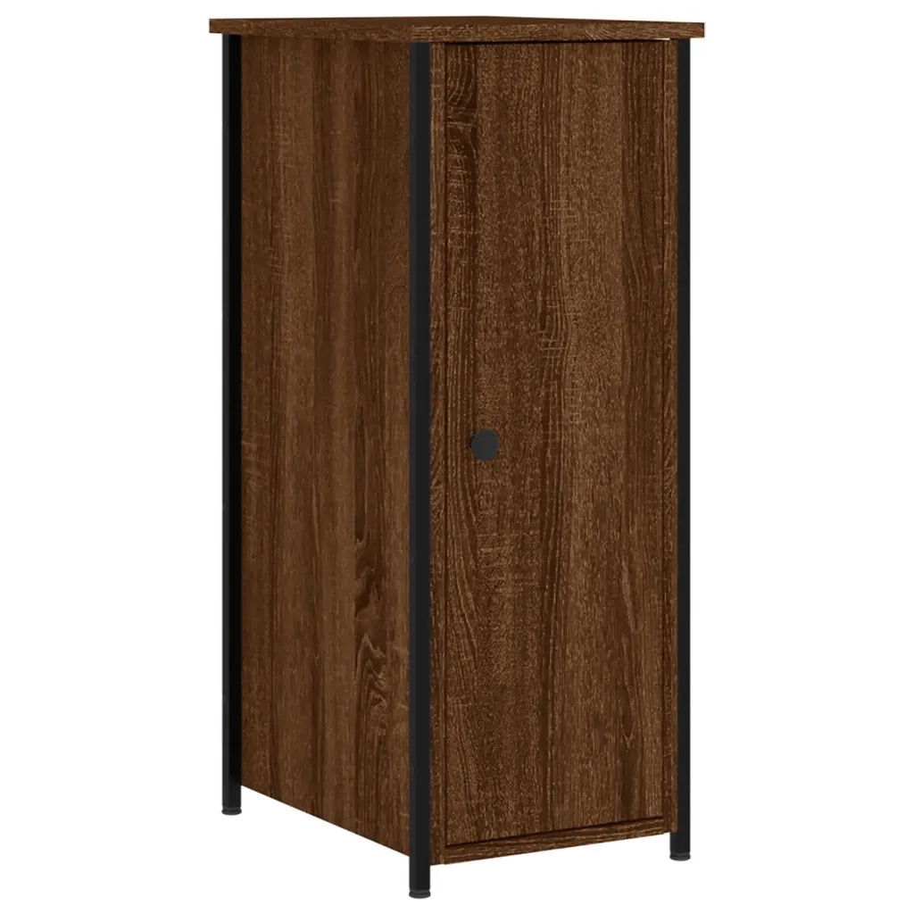 Set di 2 Comodini | Armadio da Notte | Mobiletto da notte Rovere Marrone 32x42x80 cm in Legno Multistrato