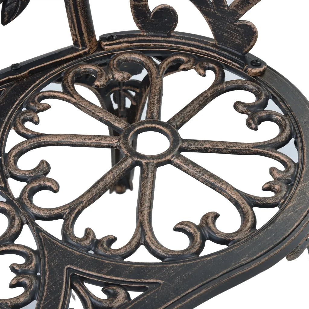 Panchina da Giardino in Alluminio Fuso 100cm Bronzo cod mxl 54486