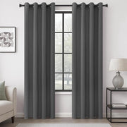 Gordini oscuranti "88 Gocce" – Termici – Set da 2 – Grigio scuro/Pasqua – 140x225 cm – Con Occhielli