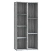 Elegante libreria dal design raffinato con ampio spazio contenitivo 50 x 25 x 106 cm realizzata in legno composito grigio 02_0048160
