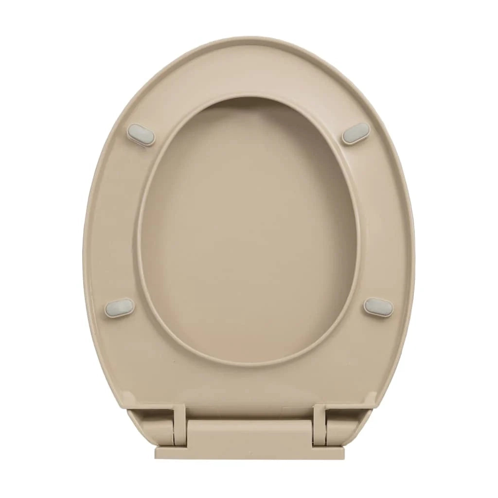 Sedile WC ovale beige con coperchio a chiusura ammortizzata 02_0002921