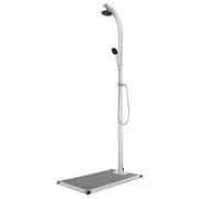 Doccia da giardino con base 220 cm grigio alluminio 02_0042043