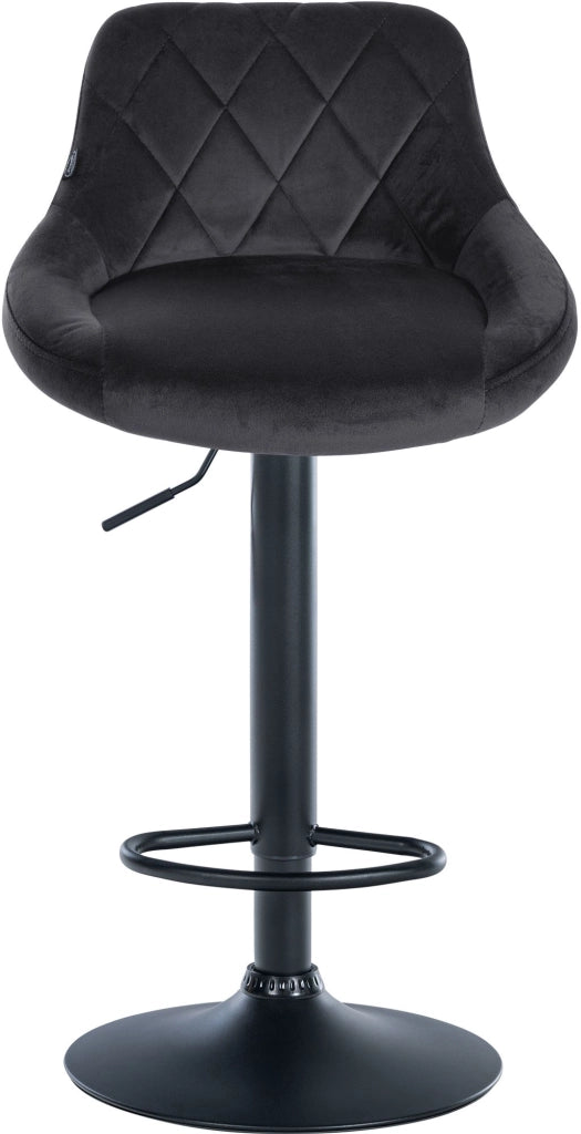 2er Set Barhocker Lazio Samt schwarz