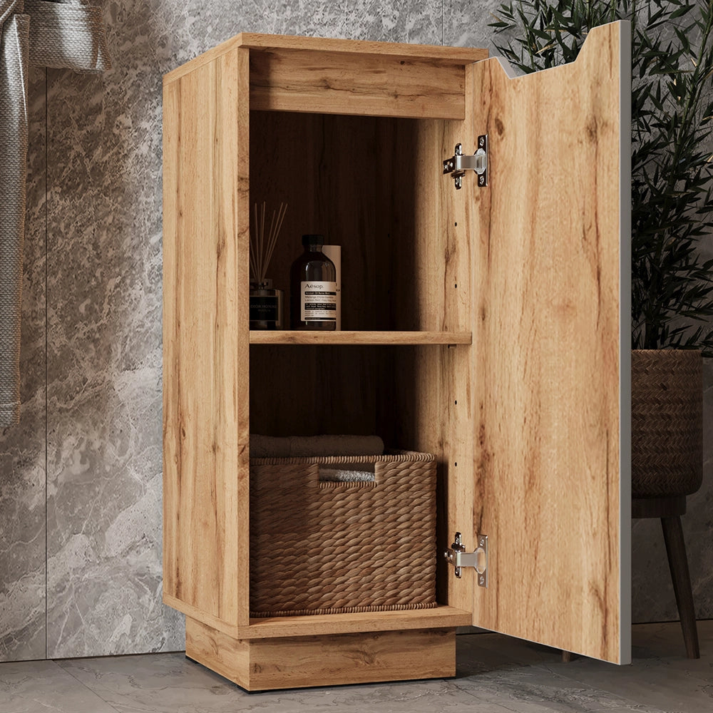 Vicco mobiletto bagno Rovere/grigio a righe 33.4 x 81.9 cm