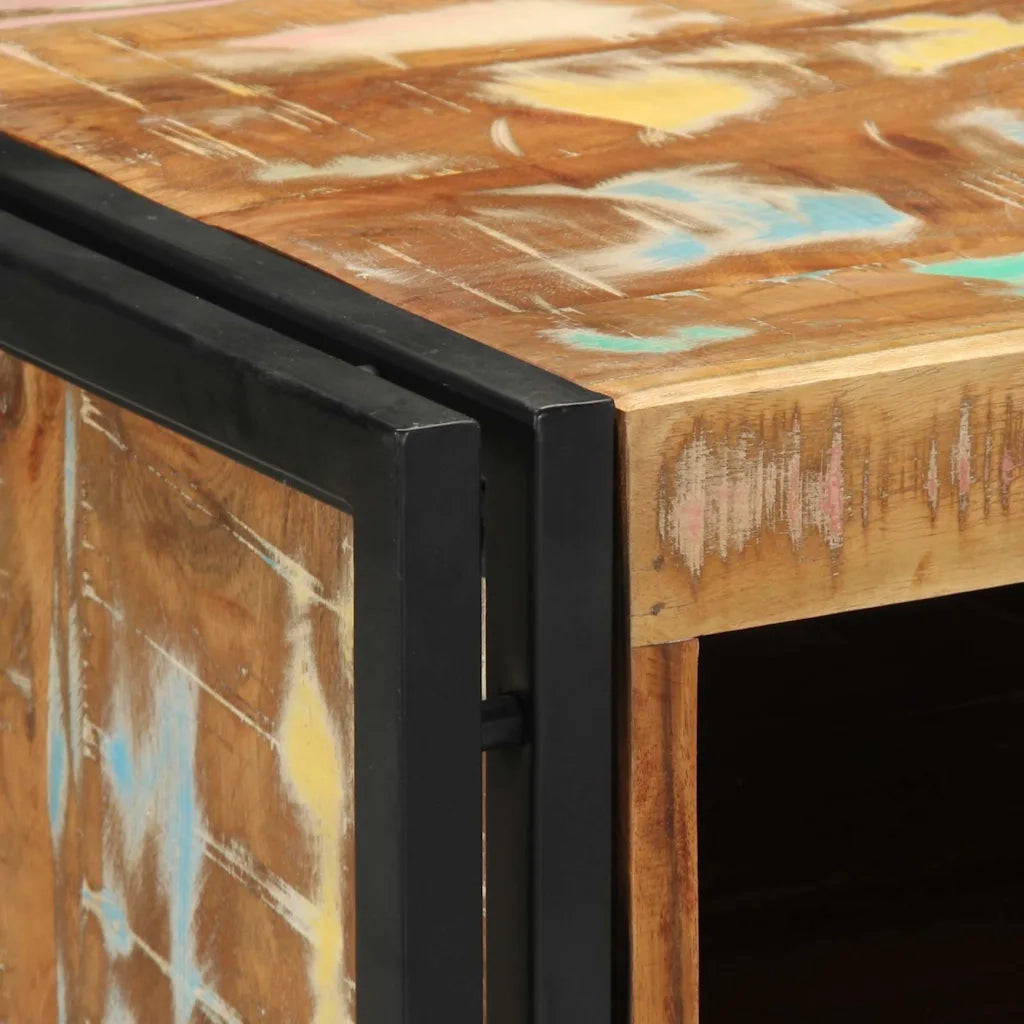 vidaXL Comodino 40x40x59 cm in Legno Massello di Recupero