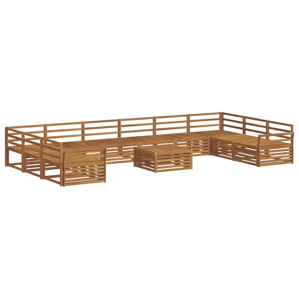 Set divani 11 pcs Naturale Legno di Acacia Massello 3374249