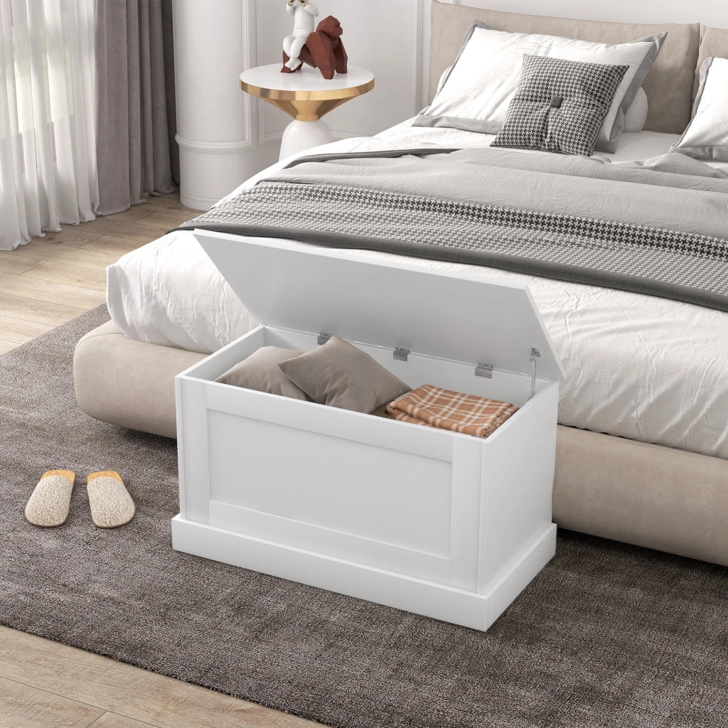 Cassa per giocattoli ¨C zephmum ¨C bianco, legno, 80x40x45