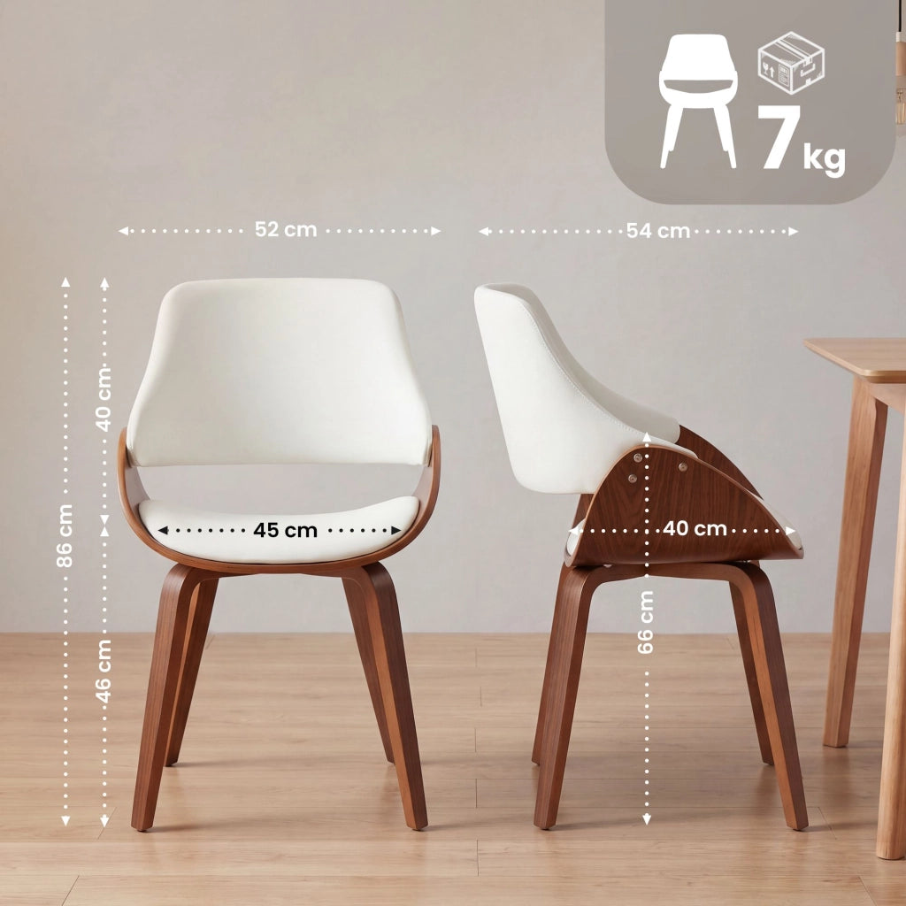 Sedia per sala da pranzo Vangale in ecopelle 3