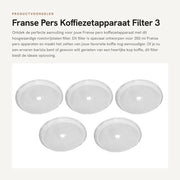 Caffettiera a stantuffo per caffè francese - Filtro in acciaio inossidabile - 3 tazze - 350 ml - Schermo di sostituzione - 80 mesh