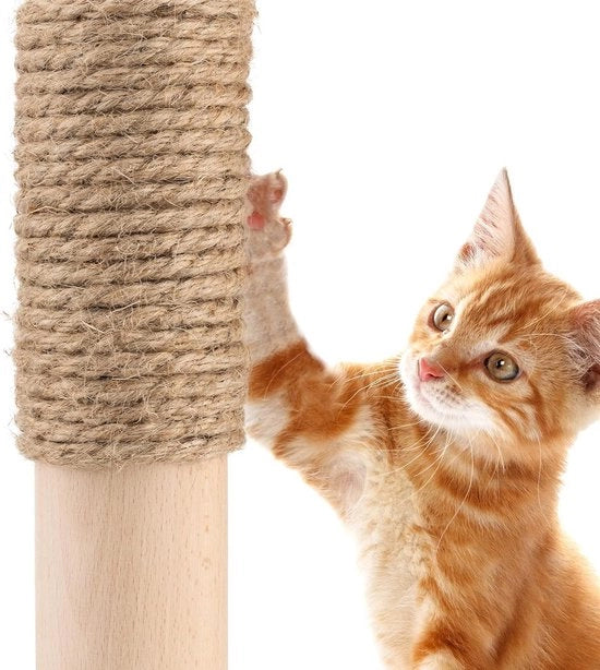 Set di 2 Corda di Giunco Naturale 6mm da 20m per Posti da Gatto Fai da Te