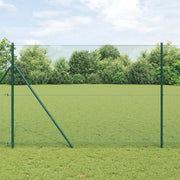 Recinzione a Filo Saldato con 13 Pali Verde 1.5x50 m Acciaio