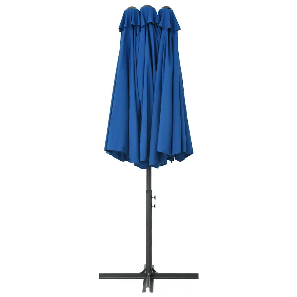 Ombrellone da Esterni Palo in Alluminio 460x270cm Blu 47303
