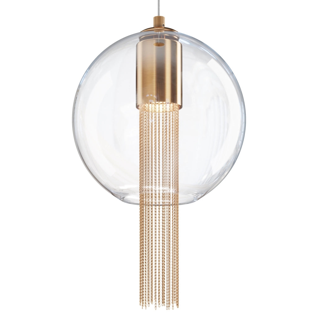 Lampada a sospensione Maytoni Flusso vetro bronzo Ø25 GU10