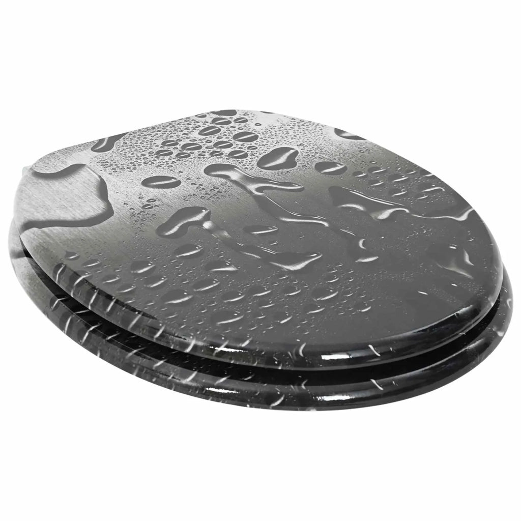 Sedile per toilette con chiusura morbida 2 pcs Grigio