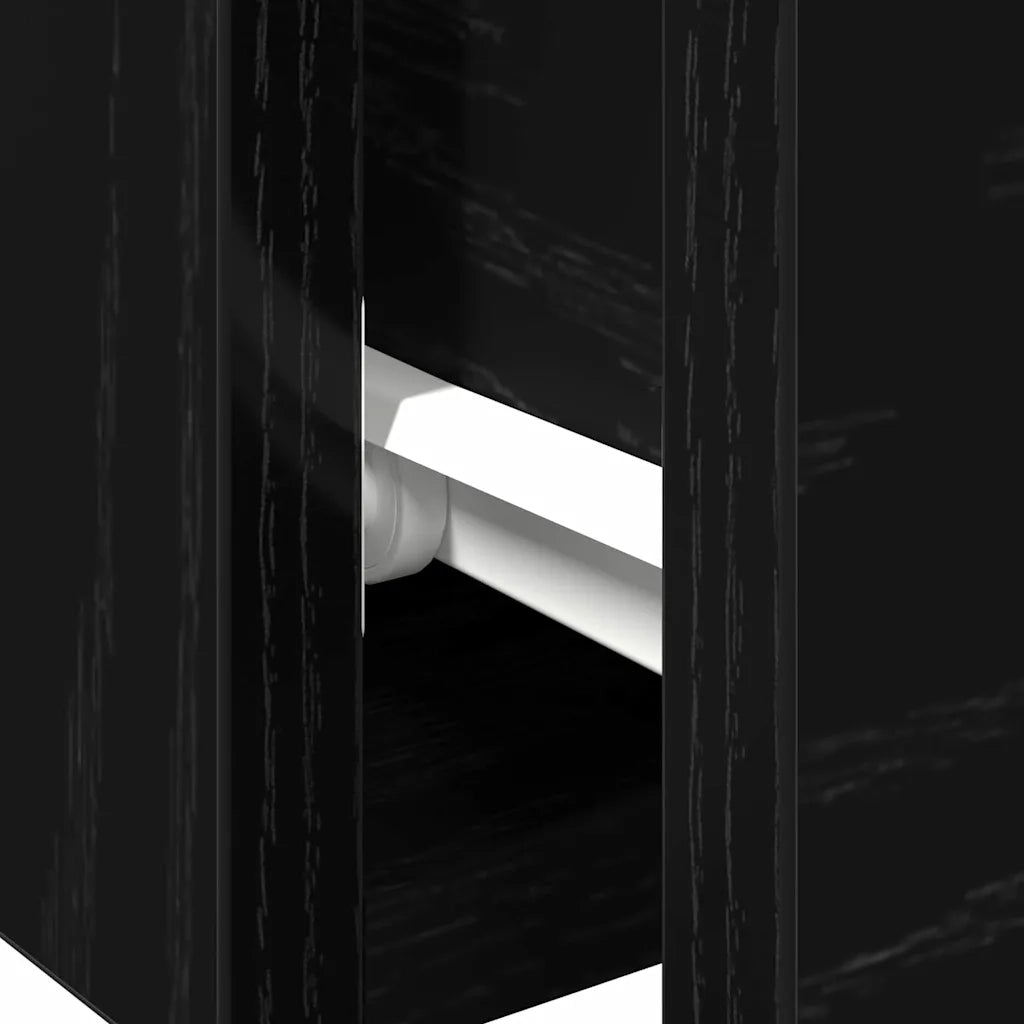 Armadietto a muro con cassetto Rovere Nero 102 x 30 x 20 cm 862777