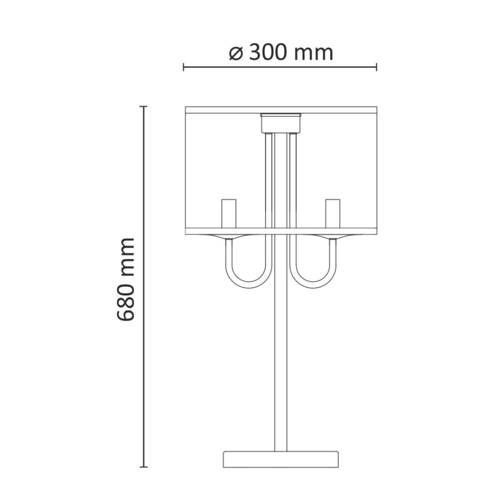 Lampada da tavolo nera SOHO E14x3 Polux metallo/vetro