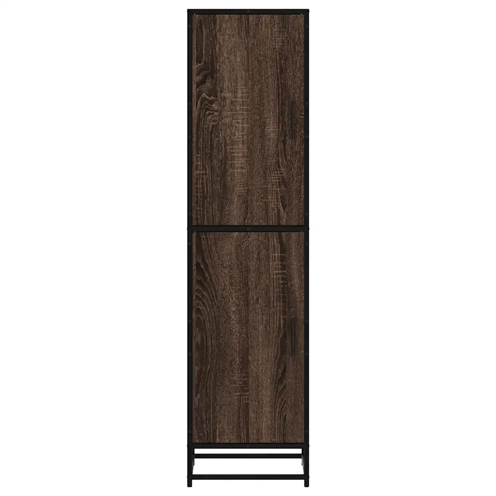 Credenza Rovere Marrone 35,5x35x139cm Legno Multistrato Metallo